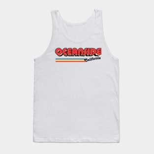 Oceanside, CA \/\/\/\ Retro Typography Design Tank Top